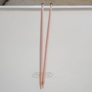 Aluminum Metal Size 9 Peach Knitting Needles Boye USA